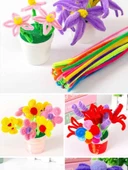 DIY El İşi Şönil Çubukları - Kahverengi 100 Adet - 8