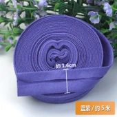 Elastik Örme Pamuklu Kumaş Şerit - Mavi Mor - 5 Metre thumbnail 1