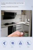 Yüksek Viskoziteli İz Bırakmayan Duvar Sticker Kancası - Dik Açı Köşe 3.5cm x 9.2cm [10 Adet] thumbnail 8