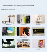 Yüksek Viskoziteli İz Bırakmayan Duvar Sticker Kancası - Dik Açı Köşe 3.5cm x 9.2cm [10 Adet] thumbnail 9