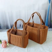 Büyük Elips Tambur Örme Sepet 30*24*20cm - 3
