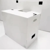 Katlanabilir Plastik Taşıma Kutusu - 70x50x50cm - Mavi - 3