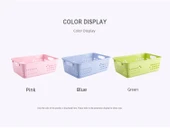 Plastik Saklama Sepeti - Pembe - Küçük Boy - 9
