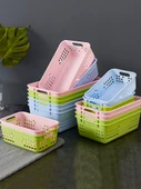 Plastik Saklama Sepeti - Pembe - Küçük Boy - 4