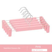 İzsiz Pantolon Askısı - Pembe (10'lu Paket) - 1