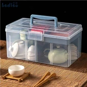 Çay Seti Saklama Kutusu - Küçük Boy Pembe thumbnail 2