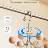 360° Dönen 6 Tırnaklı Askı - [2'li Paket] - Pembe - 5