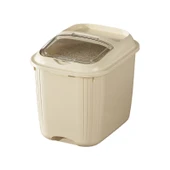 Böcek Geçirmez Pirinç Saklama Kabı - 15kg - Beyaz - Ölçü Kabı Dahil - 6