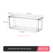Kapaklı İstiflenebilir Şeffaf Saklama Kutusu - 8250 Dar thumbnail 1