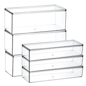 Kapaklı İstiflenebilir Şeffaf Saklama Kutusu - 8250 Dar thumbnail 5