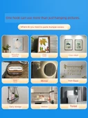 Paslanmaz Çelik Yapışkanlı Kancalar - Yuvarlak 12'li Paket - 5