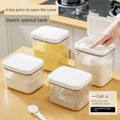 Pirinç ve Tahıl Saklama Kabı - 1.2L - 2'li Set - Ölçü Kaşıklı thumbnail 2