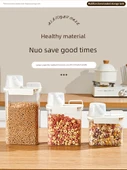 2.5L Yeşil - 2'li Gıda Sınıfı Pirinç Mısır Gevreği Saklama Kutusu [Ölçülü, Kapaklı] thumbnail 2