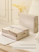 Katlanabilir Kumaş Saklama Kutusu - Şeftali Tozu thumbnail 3