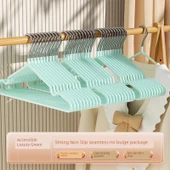 Kaymaz Elbise Askısı - Yetişkin - 10'lu Paket - İskandinav Yeşili - Standart 40g thumbnail 1