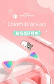 Kedi Kulaklı Bluetooth Kulaklık - Genç Pembe - 8