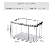 Kalınlaştırılmış Şeffaf Saklama Kutusu - 20L 43x29x24.5cm - 1