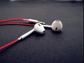Yarı Kulak İçi Uyku Kulaklığı - 3.5mm Fiş - Kırmızı Kablo - 10