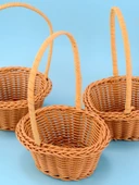 Kare Model - Imitasyon Rattan Küçük Sepet - Oyuncak, Şeker ve Hediye Sepeti - 2