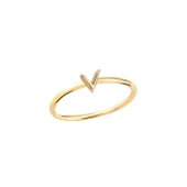 14 Ayar Altın V Harfli Yüzük thumbnail 2