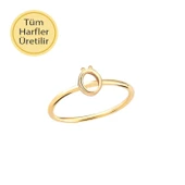 14 Ayar Altın Ö Harfli Yüzük thumbnail 1
