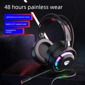Gaming Kulaklık - Beyaz Çift Delikli Işıltılı Versiyon - 2