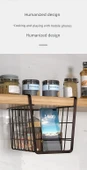 Minimalist Kancalı Raf Altı Saklama Sepeti - Siyah 2'li Paket - 9
