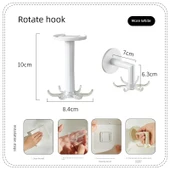 Döner Kancalı Duvara Monte Mutfak Rafı - Jiao Beyaz thumbnail 1