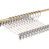 Klipsli Metal Pantolon Askısı - Kaymaz - 10'lu - Gri - 6
