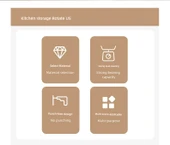 Döner Kancalı Duvara Monte Mutfak Rafı - Jiao Beyaz thumbnail 7