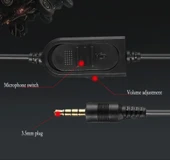 PC Uyumlu Mikrofonlu Kablolu Oyuncu Kulaklığı - Kırmızı - 10