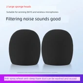 DA10/DA10S Mikrofon Süngeri - 2 Siyah Mikrofon Pamuğu thumbnail 1