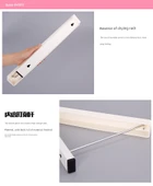 Katlanabilir Elbise Askısı - Çivisiz Model (75cm Paslanmaz Çelik) - Parlak Siyah - 9
