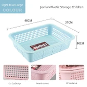 Plastik Saklama Sepeti - Açık Mavi (Büyük 5017) - 1