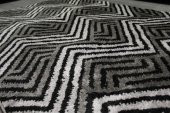 Dokuma Halı Zigzag Desen Siyah Gri 96cm x 136cm - 3