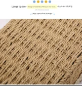 Rattan Desenli Saklama Sepeti - Kırmızı - Tam Set - 11
