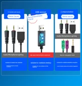 Kablolu Oyuncu Kulaklığı - Beyaz Çift Kontrol Çift Girişli Işıklı - 11