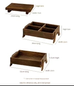 [2 Parça Set] Ahşap Çay Tepsisi + Atıştırmalık Tabağı thumbnail 10