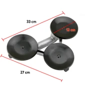 3'lü Alüminyum Vakumlu Cam Vantuzu Cam Fayans Ahşap Metal Taşıma Kaporta Göçük Düzeltme Aparatı Üçlü thumbnail 2