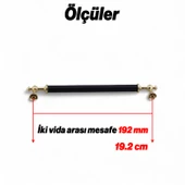 Melis (192 mm - 19.2 cm) Siyah Gold Metal Mobilya Mutfak Çekmece Dolap Dolabı Kulbu Kulpu Kulpları thumbnail 2
