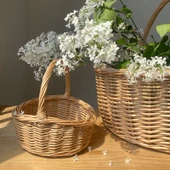 El Dokuması Hasır Sepet - Orta Boy thumbnail 4