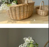 El Dokuması Hasır Sepet - Orta Boy thumbnail 8