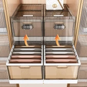 Dolap İçi Katmanlı Saklama Kutusu - Ekstra Büyük 47x30x22.5cm Kapaklı Bölmesiz - 2