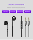 Kulak İçi Kablolu Mikrofonlu Kulaklık - USB Sürücüsüz Laptop Masaüstü - 6