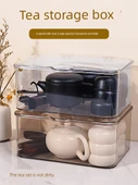 Çay Seti Saklama Kutusu - Şeffaf-2 - 2