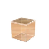 Şeffaf Akrilik Saklama Kutusu - 6.0x6.0x6.0cm - 5