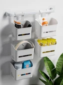 Plastik Banyo Düzenleyici Sepet - 3'lü Küçük Boy - Gri - 4