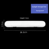 Taşınabilir Plastik Saklama Kutusu - Yeni Şeffaf No. 6 (205x27x15mm) - 1