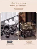Çay Seti Saklama Kutusu - Kalınlaştırılmış Şeffaf - 9 Bardak Kapasiteli - 8