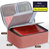 Evrak Organizer Kutusu - Pembe - 4 Katmanlı - Kilitsiz - 1